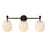 Kuzco Cherise 29" Blk, Matte Black/Glossy Ribbed Opal Glass - VL579328MBGR
