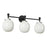 Kuzco Cherise 29" Black, Matte Black/Glossy Ribbed Opal Glass