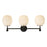 Kuzco Cherise 29" Black, Matte Black/Glossy Ribbed Opal Glass