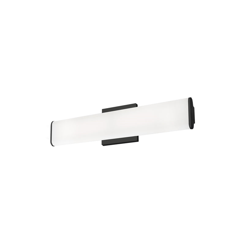 Kuzco Ferguson 20in LED Vanity Light | Modern Black Aluminum and White Acrylic | Bathroom Vanity & Mirror Light | 1600lm 3000K | Model VL60220-BK