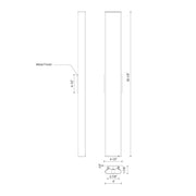 Kuzco Ferguson 36in 1-Light LED Vanity | Modern Chrome and White Acrylic Diffuser | Bathroom Vanity | 36.12 x 4 x 1.88 in | Model VL60236-CH