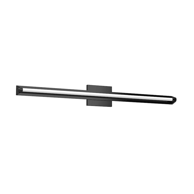 Kuzco Plymouth 37in 1-Light LED Vanity Light | Modern Black and Frosted PC Diffuser | Bathroom Vanity & Powder Room | Model VL60637-BK