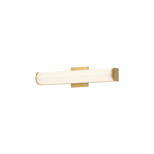 Kuzco Longitude 20in 1-Light LED Bathroom Vanity Light | Modern Brushed Gold Aluminum and White Acrylic | Bathroom & Powder Room | Model VL61220-BG