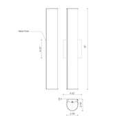 Kuzco Longitude 20in 1-Light LED Bathroom Vanity Light | Modern Brushed Gold Aluminum and White Acrylic | Bathroom & Powder Room | Model VL61220-BG