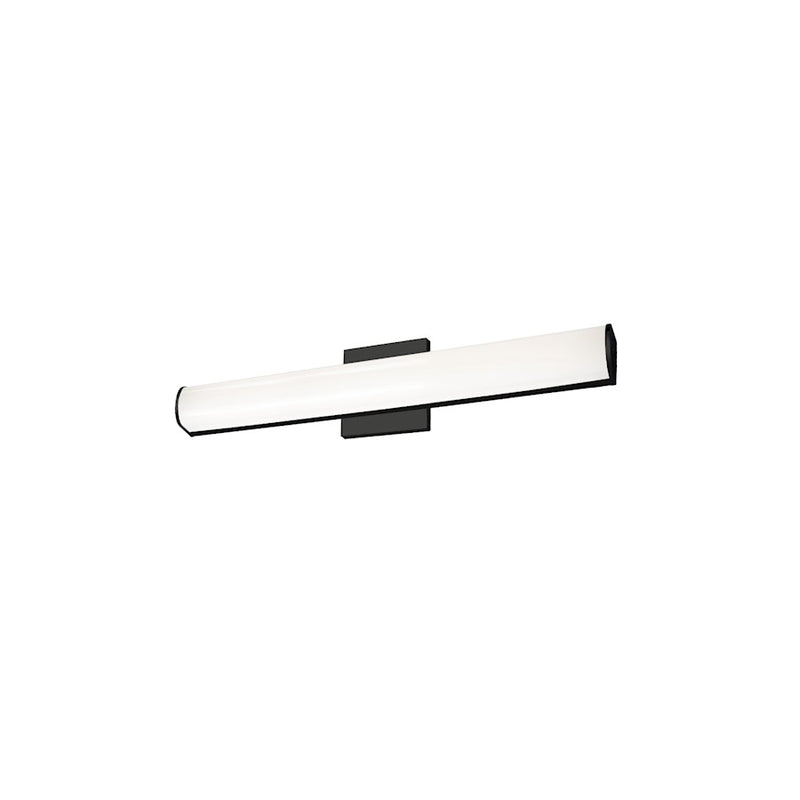 Kuzco Longitude 20in 22W LED Vanity Light | Black Aluminum and White Acrylic Diffuser | Bathroom Vanity & Damp Location | Model VL61220-BK