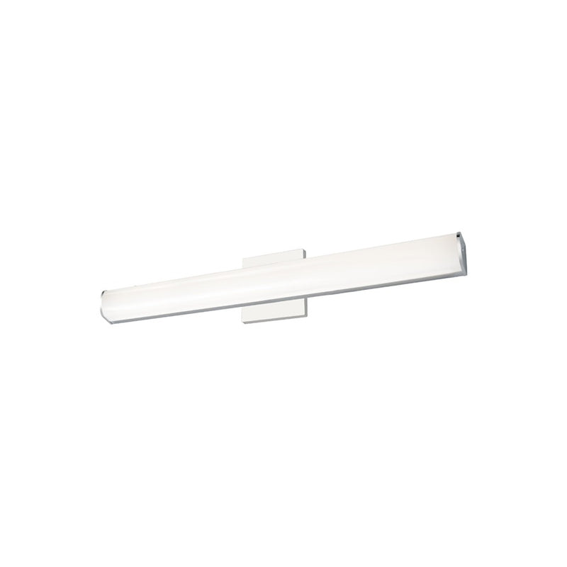 Kuzco Longitude 24in LED Vanity Light | Chrome and White Acrylic Diffuser | Bathroom Vanity | 2400lm, 3000K, Dimmable | Model VL61224-CH