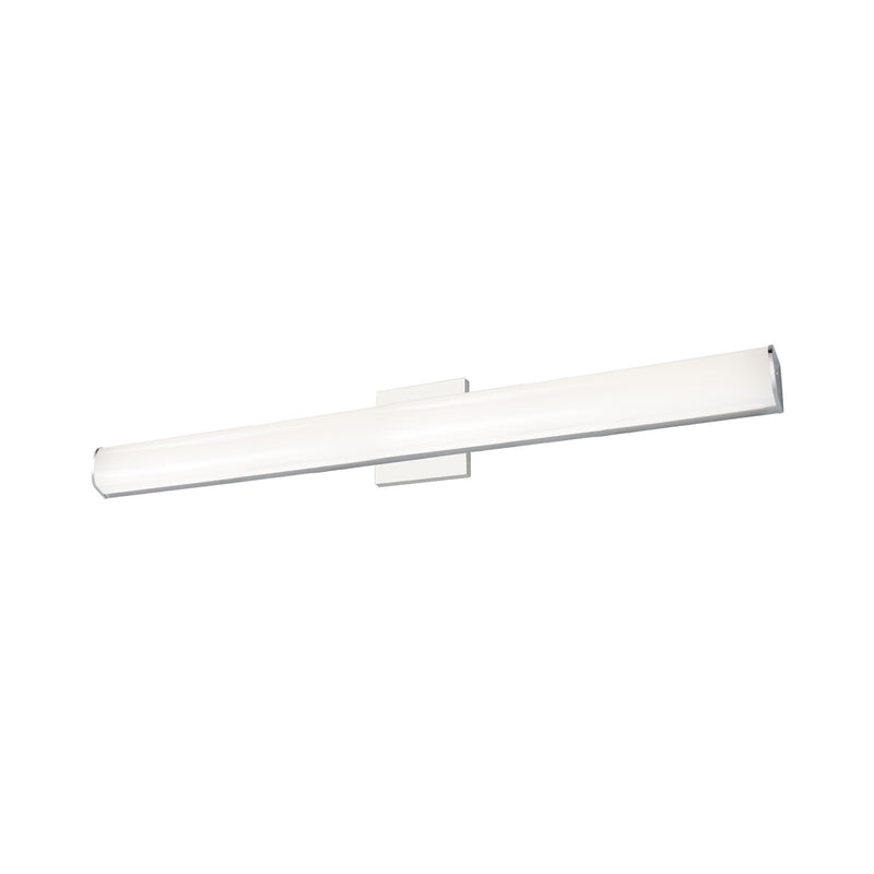 Kuzco Longitude 36in LED Vanity | Modern Chrome and White Acrylic | Bathroom Vanity Light | Model VL61236-CH