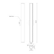 Kuzco Longitude 36in LED Vanity | Modern Chrome and White Acrylic | Bathroom Vanity Light | Model VL61236-CH