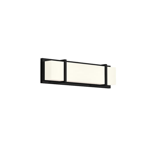 Kuzco Alberni 20in LED Vanity Light | Modern Black Steel and Frosted Acrylic | Bathroom Vanity & Hallway | 20.12 x 5.12 in | Model VL61620-BK