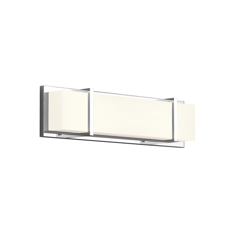 Kuzco Alberni 20in 1-Light LED Vanity Light | Chrome Steel and Frosted Acrylic Diffuser | Bathroom & Powder Room | Model VL61620-CH