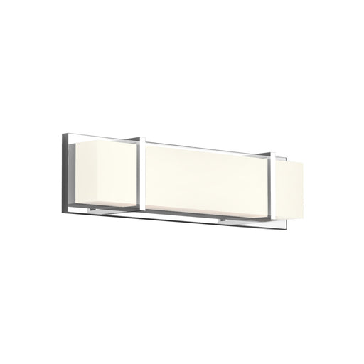 Kuzco Alberni 20in 1-Light LED Vanity Light | Chrome Steel and Frosted Acrylic Diffuser | Bathroom & Powder Room | Model VL61620-CH