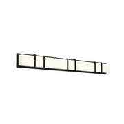 Kuzco Alberni 50in LED Vanity Light | Modern Black Steel and Frosted Acrylic | Bathroom Vanity & Mirror Light | 50 x 5 x 3.25 in | Model VL61650-BK