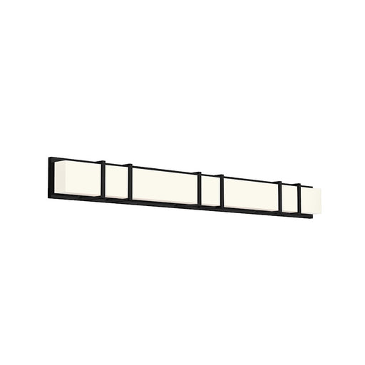 Kuzco Alberni 50in LED Vanity Light | Modern Black Steel and Frosted Acrylic | Bathroom Vanity & Mirror Light | 50 x 5 x 3.25 in | Model VL61650-BK