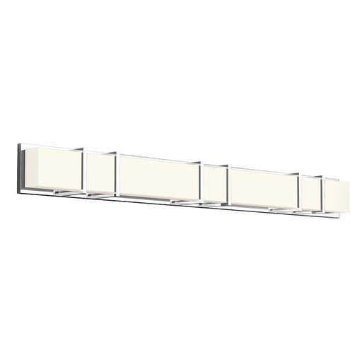 Kuzco Alberni 50in 1-Light LED Vanity Light | Chrome Steel and Frosted Acrylic | Bathroom & Powder Room | 5200lm 3000K 90CRI | Model VL61650-CH