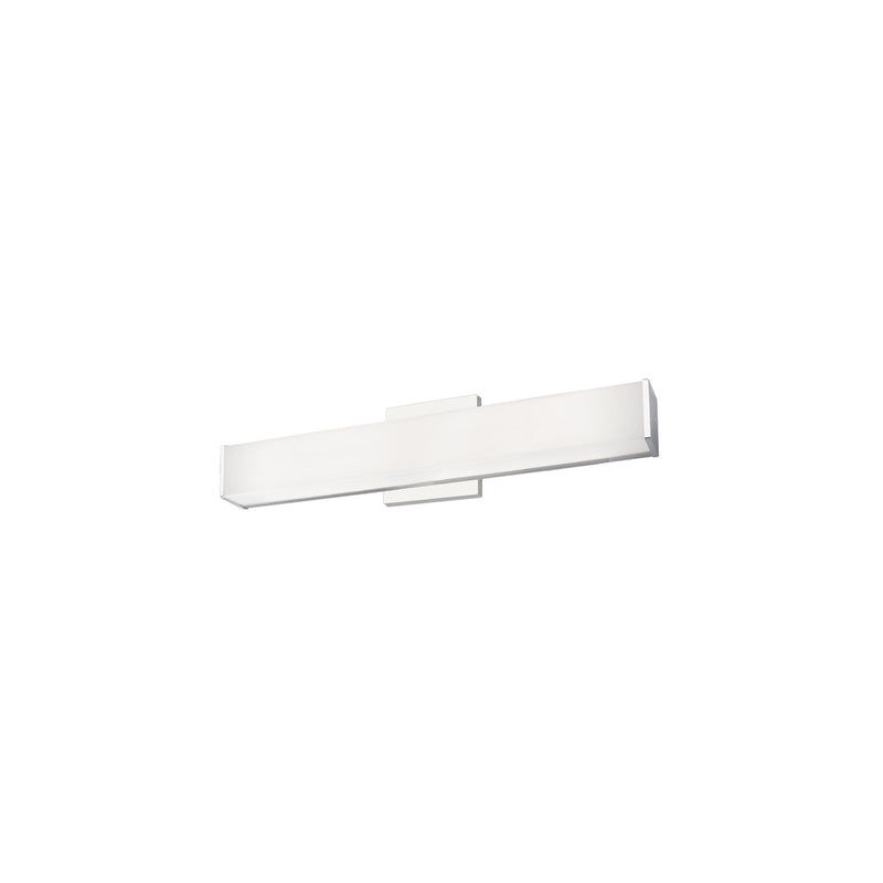 Kuzco Jane 20in 1-Light LED Vanity Light | Modern Chrome and White Acrylic | Bathroom Vanity & Mirror Lighting | Model VL62220-CH