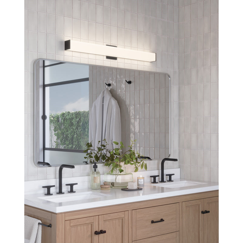 Kuzco Jane 36in 1-Light LED Vanity Light | Modern Black and White Acrylic Diffuser | Bathroom Vanity & Damp Location | Model VL62236-BK