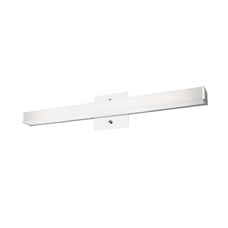 Kuzco Jane-Slim 24in LED Vanity Light | Chrome and White Acrylic | Bathroom Vanity & Mirror Light | 2400lm 3000K | Model VL6224-CH