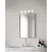 Kuzco Rezz 16in LED Vanity Light | Modern Chrome and Opal Glass | Bathroom Vanity & Powder Room Light | 850lm 3000K 90CRI Dimmable | Model VL63416-CH