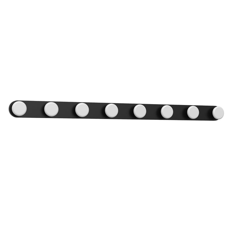 Kuzco Rezz 36in LED Vanity Light | Black and Opal Glass | Bathroom Vanity | 36 x 2.5 in, Damp Rated | Model VL63436-BK