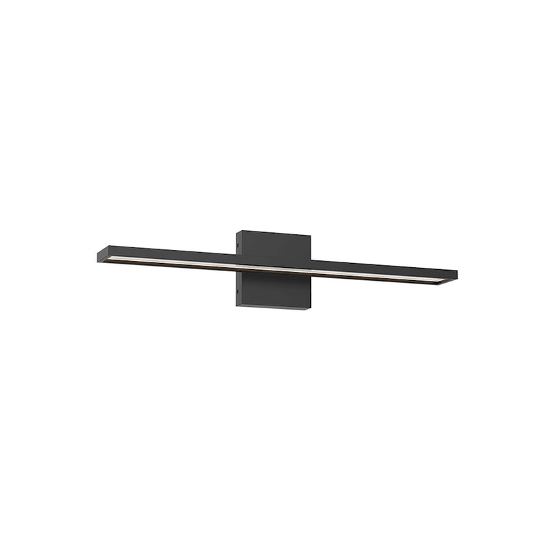 Kuzco Brio 24in LED Vanity Light | Black and Acrylic Light Guide | Bathroom Vanity | 24.62 x 2.62 in | Model VL63624-BK