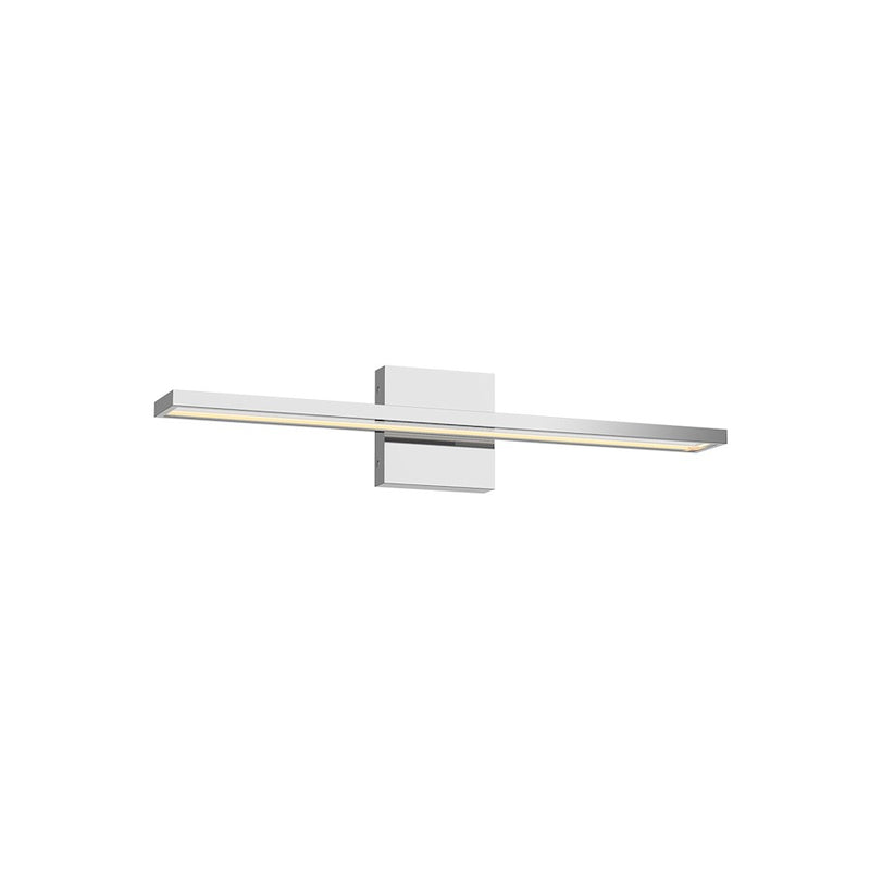 Kuzco Brio 24in LED Vanity Light | Modern Chrome and Acrylic Light Guide | Bathroom Vanity | 24.62 x 2.62 x 3.88 in | Model VL63624-CH