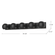 Kuzco Willow 40in 5-Light Vanity Light | Matte Black Metal | Bathroom & Powder Room | 39 x 5 x 6 in | Model VL648540MB