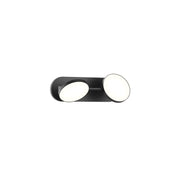Kuzco Novel 13in 1-Light LED Vanity Light | Modern Black Steel and Acrylic Light Guide | Bathroom & Powder Room | Model VL72213-BK