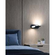 Kuzco Novel 13in 1-Light LED Vanity Light | Modern Black Steel and Acrylic Light Guide | Bathroom & Powder Room | Model VL72213-BK