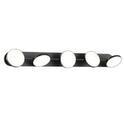 Kuzco Novel 37in 1-Light LED Vanity Light | Modern Black and Acrylic Light Guide | Bathroom Vanity & Damp Location | 3225lm 3000K | Model VL72237-BK