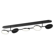 Kuzco Novel 37in 1-Light LED Vanity Light | Modern Black and Acrylic Light Guide | Bathroom Vanity & Damp Location | 3225lm 3000K | Model VL72237-BK
