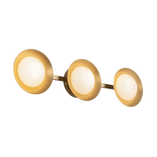 Kuzco Cleo 23" LED Vanity Light, Gold/Opal Glass/Steel Shade