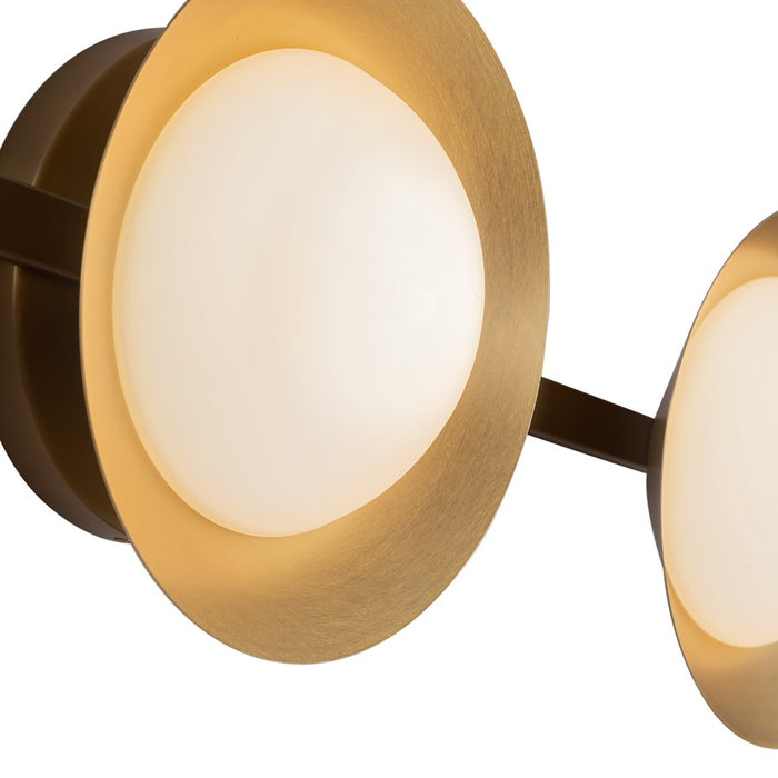 Kuzco Cleo 23" LED Vanity Light, Gold/Opal Glass/Steel Shade