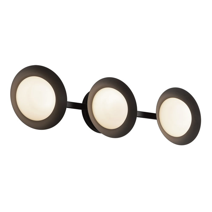 Kuzco Cleo 23" LED Vanity Light, Black/Opal Glass/Steel Shade