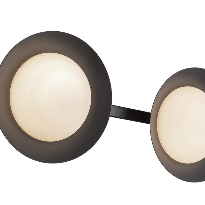 Kuzco Cleo 23" LED Vanity Light, Black/Opal Glass/Steel Shade