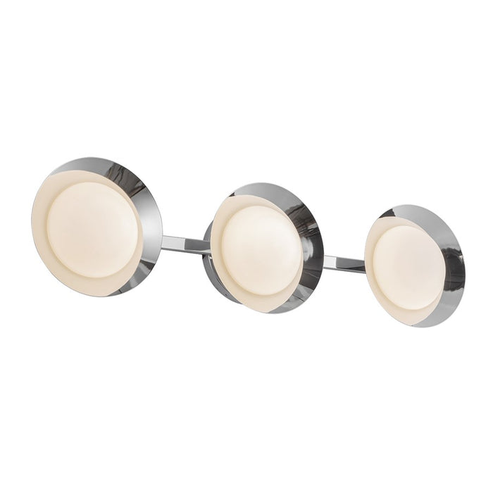 Kuzco Cleo 23" LED Vanity Light, Chrome/Opal Glass/Steel Shade