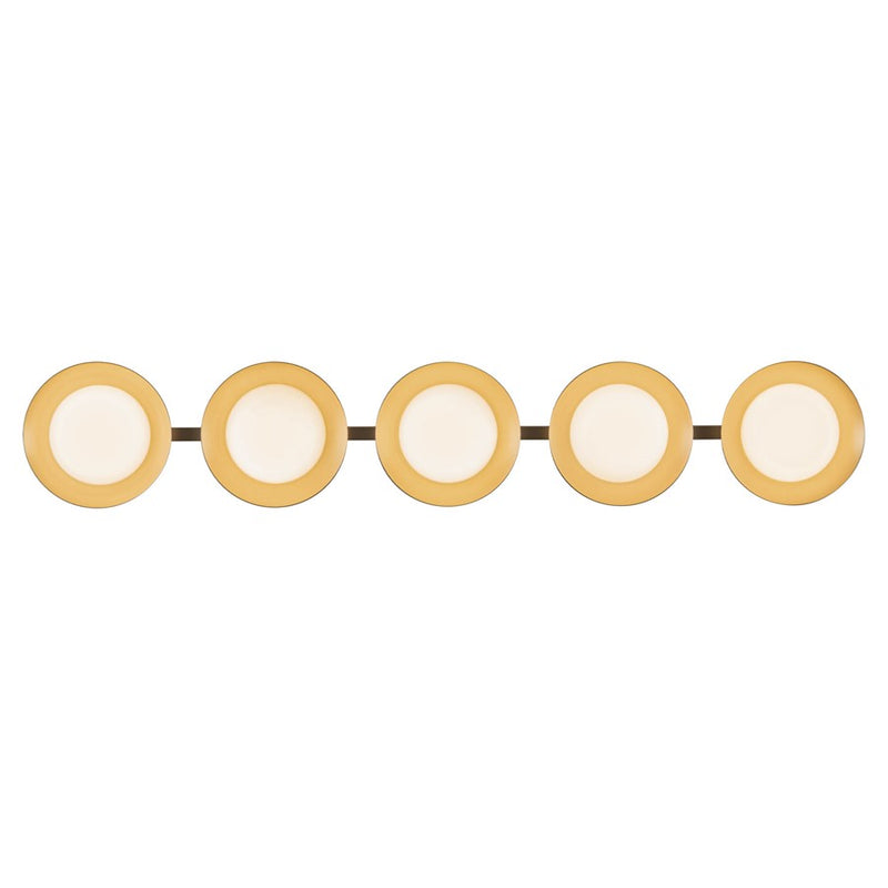 Kuzco Cleo 36" Gold Dim LED Bathroom, Brushed Gold/Opal Glass - VL77936-BG-OP