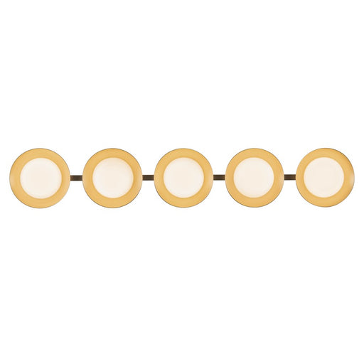 Kuzco Cleo 36" Gold Dim LED Bathroom, Brushed Gold/Opal Glass - VL77936-BG-OP