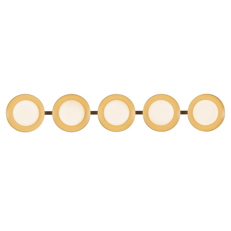 Kuzco Cleo 36" Gold Dim LED Bathroom, Brushed Gold/Opal Glass - VL77936-BG-OP