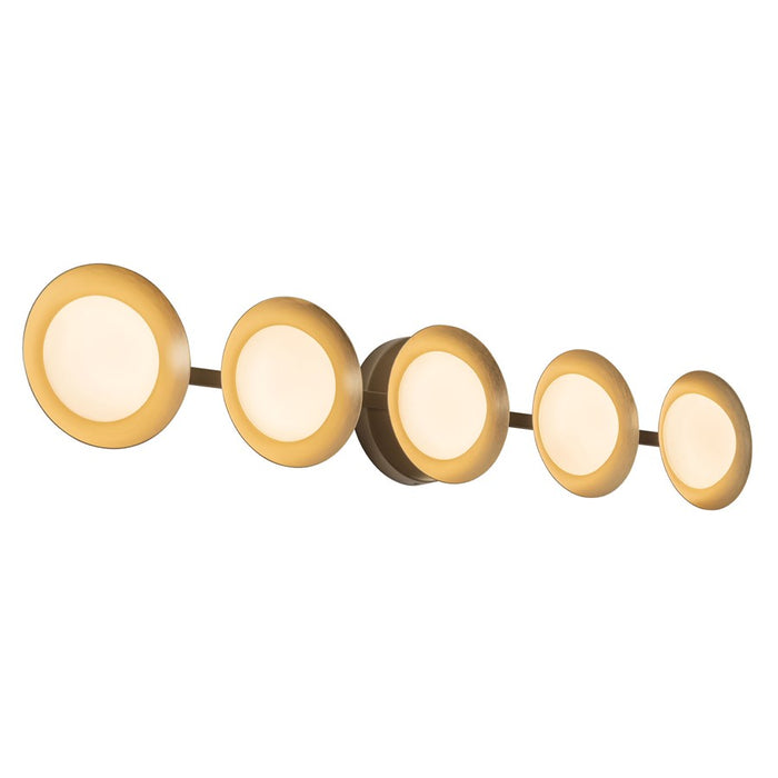 Kuzco Cleo 36" Gold Dimmable LED Bathroom, Brushed Gold/Opal Glass