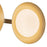 Kuzco Cleo 36" Gold Dimmable LED Bathroom, Brushed Gold/Opal Glass
