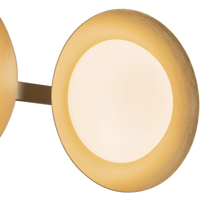 Kuzco Cleo 36" Gold Dimmable LED Bathroom, Brushed Gold/Opal Glass