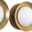 Kuzco Cleo 36" Gold Dimmable LED Bathroom, Brushed Gold/Opal Glass