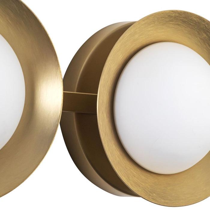 Kuzco Cleo 36" Gold Dimmable LED Bathroom, Brushed Gold/Opal Glass
