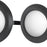 Kuzco Cleo 36" Black Dimmable LED Bathroom Vanity Light, Black/Opal Glass