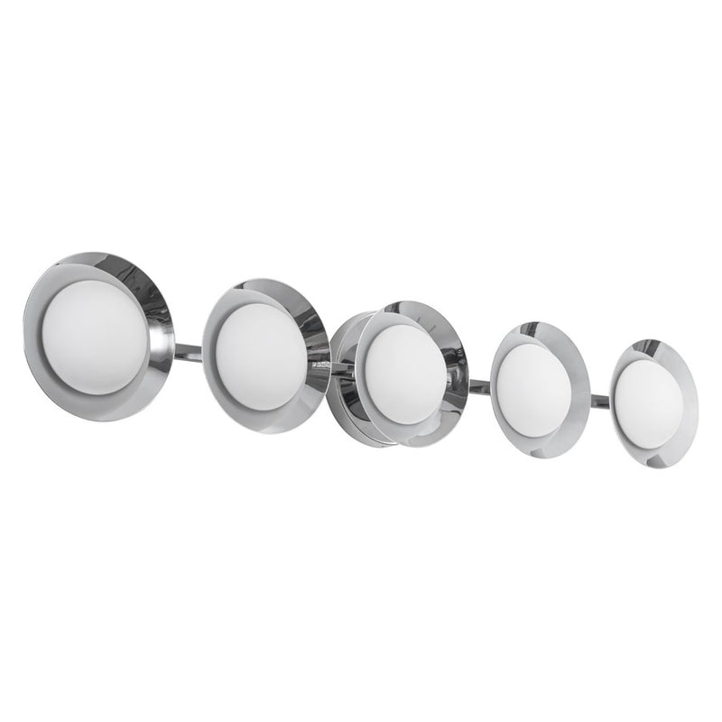 Kuzco Cleo 36" Silver Dimmable LED Bathroom Vanity, Chrome/Opal Glass