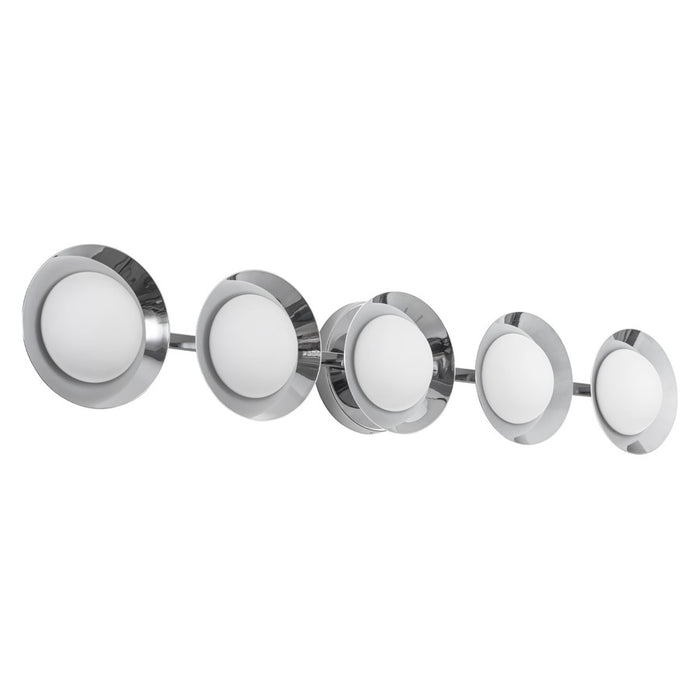 Kuzco Cleo 36" Silver Dimmable LED Bathroom Vanity, Chrome/Opal Glass