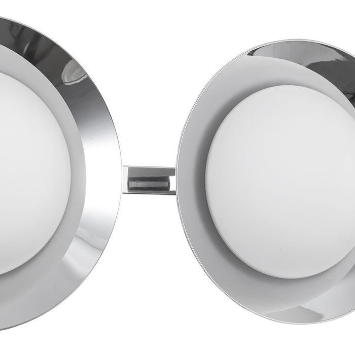 Kuzco Cleo 36" Silver Dimmable LED Bathroom Vanity, Chrome/Opal Glass