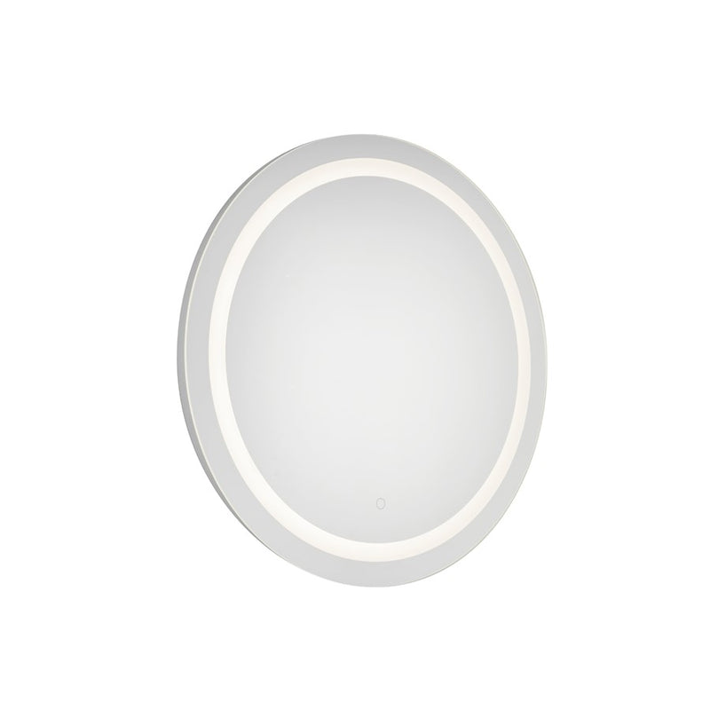Kuzco Hillmont 32in Round LED Vanity Light | Sandblasted Merc Edge Steel and Frosted Glass | Bathroom Vanity & Makeup | Model VM40432-5CCT