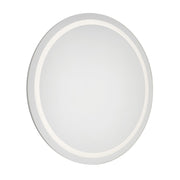 Kuzco Hillmont 40in Round LED Vanity Mirror | Sandblasted Merc Edge Steel Frame and Frosted Glass | Bathroom & Makeup Lighting | Model VM40440-5CCT