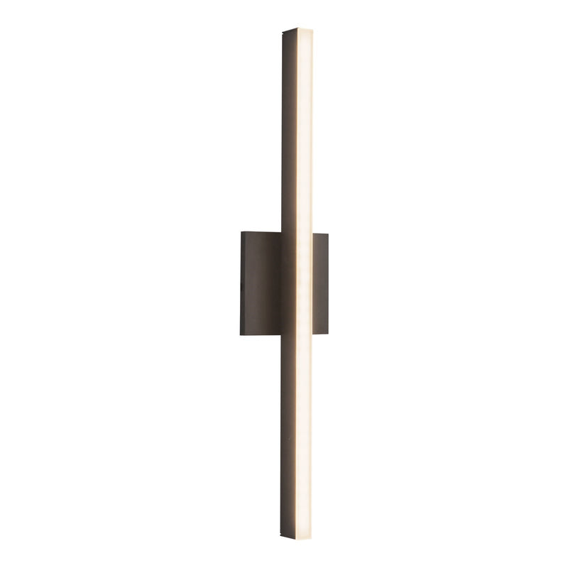 Kuzco Vega 24in 1-Light LED Wall Sconce | Modern Black and White Acrylic Diffuser | Hallway & Living Room Linear Accent | 1200lm | Model WS10324-BK